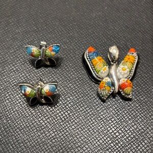 Colorful Butterfly Jewelry Set